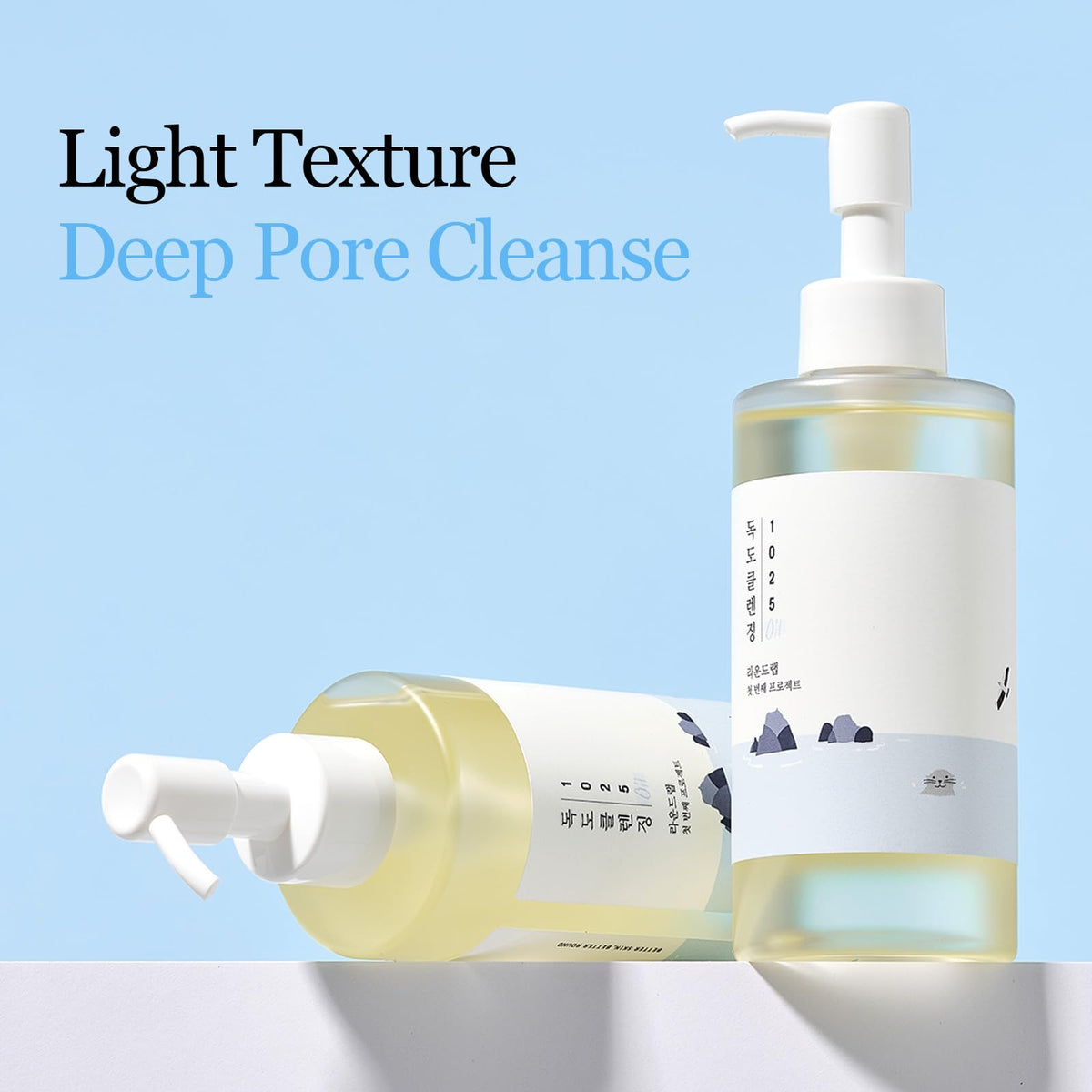 ROUND LAB label close-up highlighting ingredients for gentle cleansing