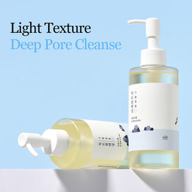 ROUND LAB label close-up highlighting ingredients for gentle cleansing