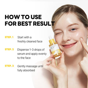 ROUND LAB serum applied on skin demonstrating smooth application and non-greasy finish