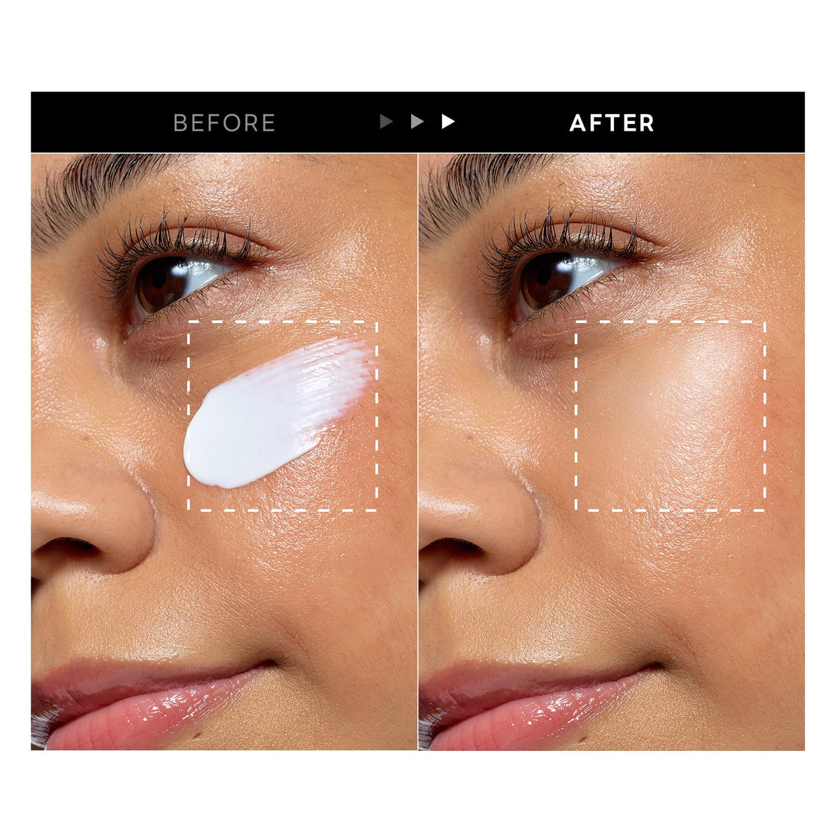 ROUND LAB blended under foundation showing smooth makeup-friendly finish