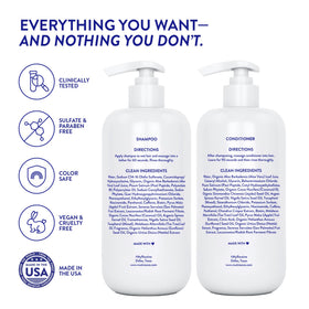 Routine Wellness back label close-up listing ingredients and directions for proper application