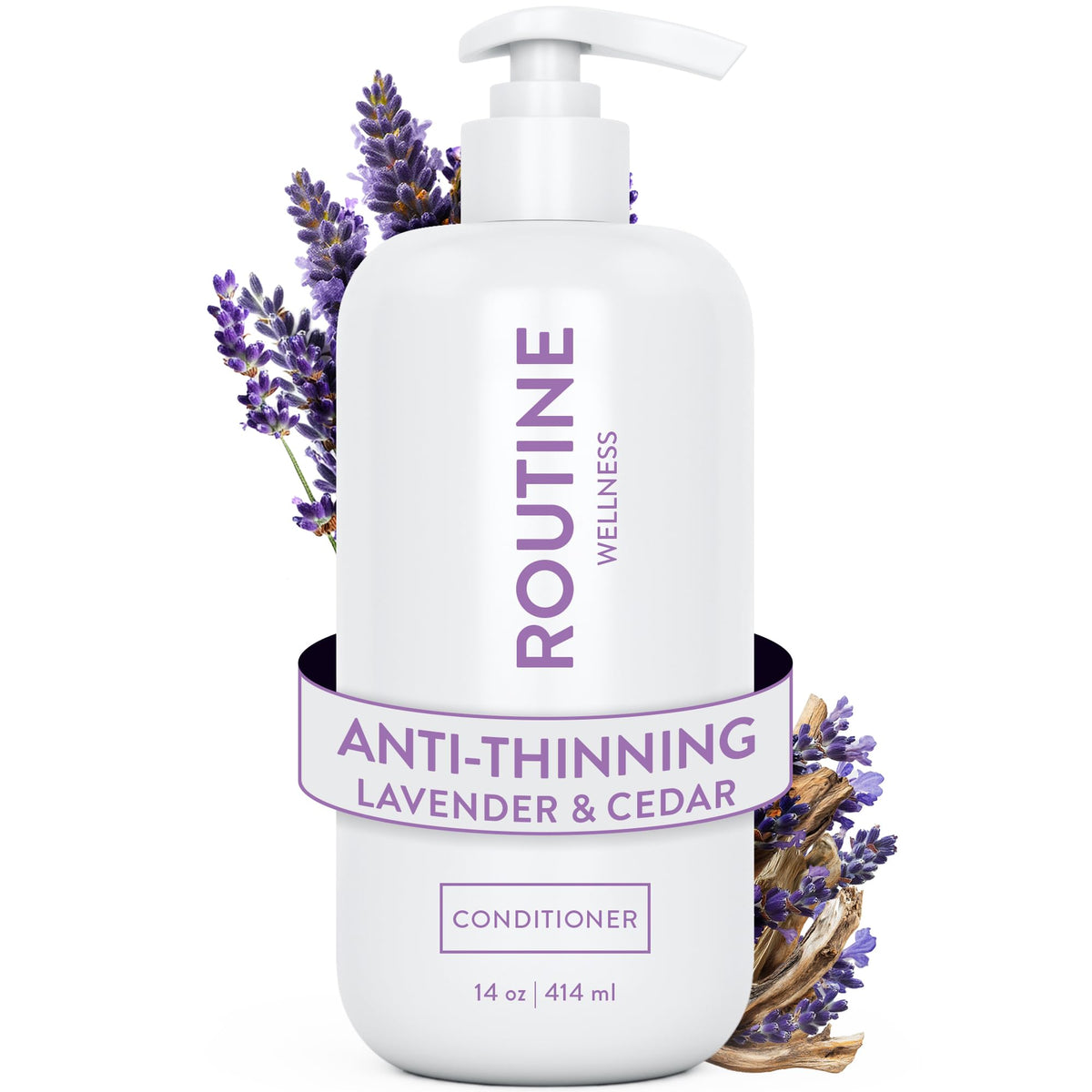 Routine Wellness front label showing product benefits and 14oz size