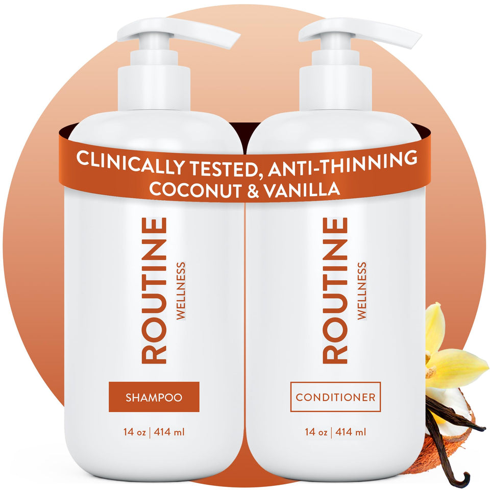 Routine Wellness front packaging showing both bottles and set benefit