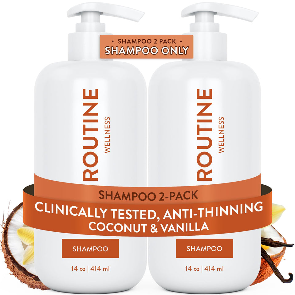 Routine Wellness front packaging showing bottle and two-pack for easy storage and value