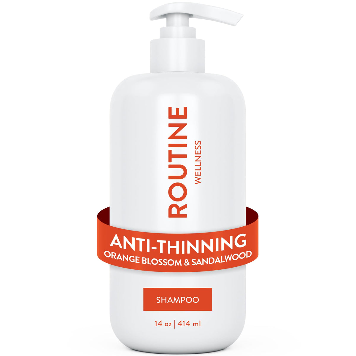 Routine Wellness front bottle showing label and scent, highlights benefit of volumizing