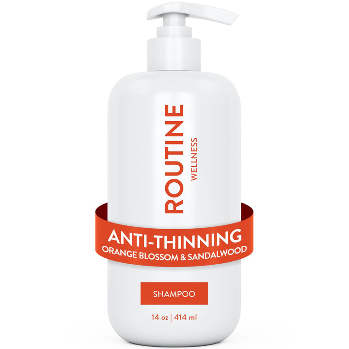 Routine Wellness front bottle showing label and scent, highlights benefit of volumizing