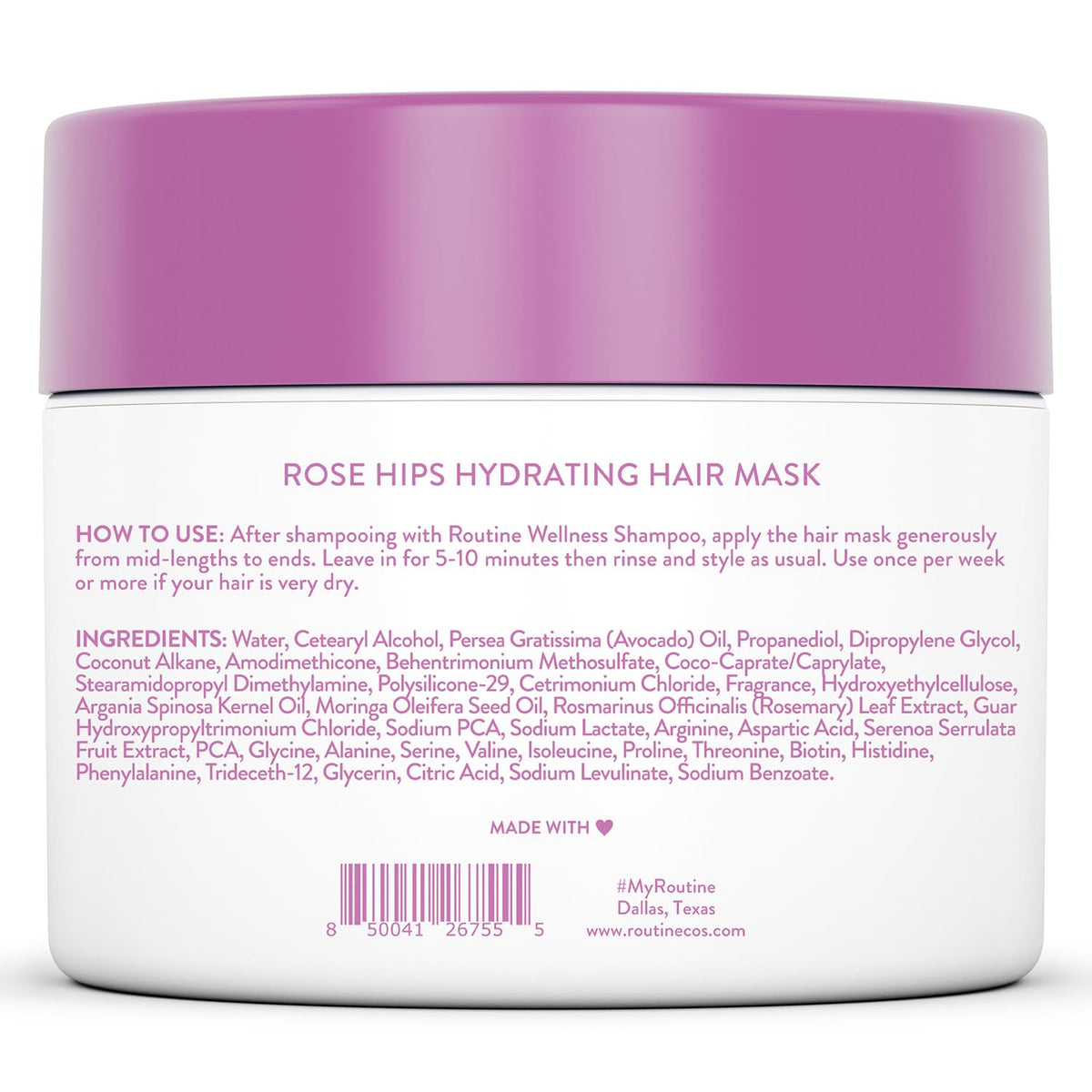 Routine Wellness jar on bathroom shelf creating clean routine and salon-like results