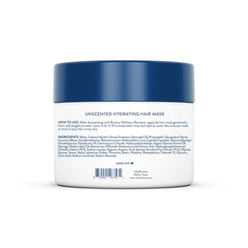 Routine Wellness jar on bathroom shelf in lifestyle setting for daily hair care routine