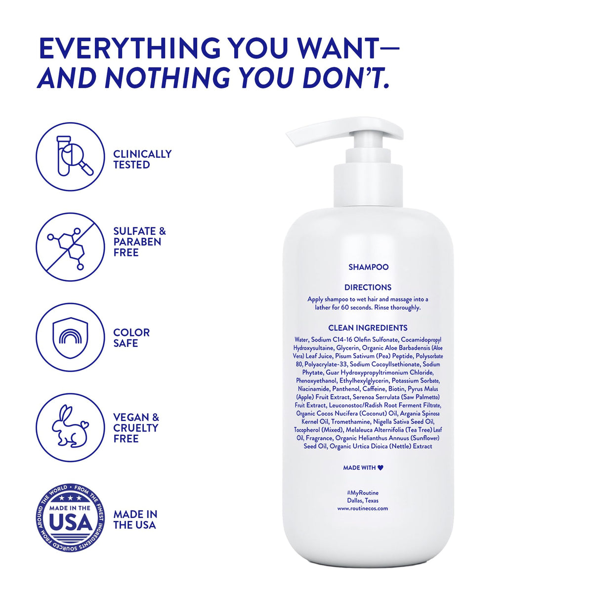 Routine Wellness bottle on bathroom shelf in lifestyle setting suggesting daily use