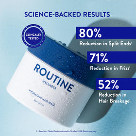 Routine Wellness open jar close-up revealing creamy texture that hydrates and smooths hair