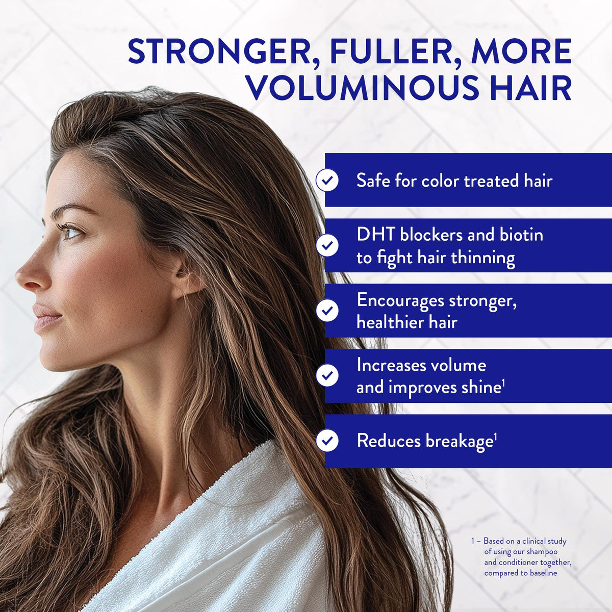 Routine Wellness shampoo dispensed into hand as foaming lather for easy cleansing