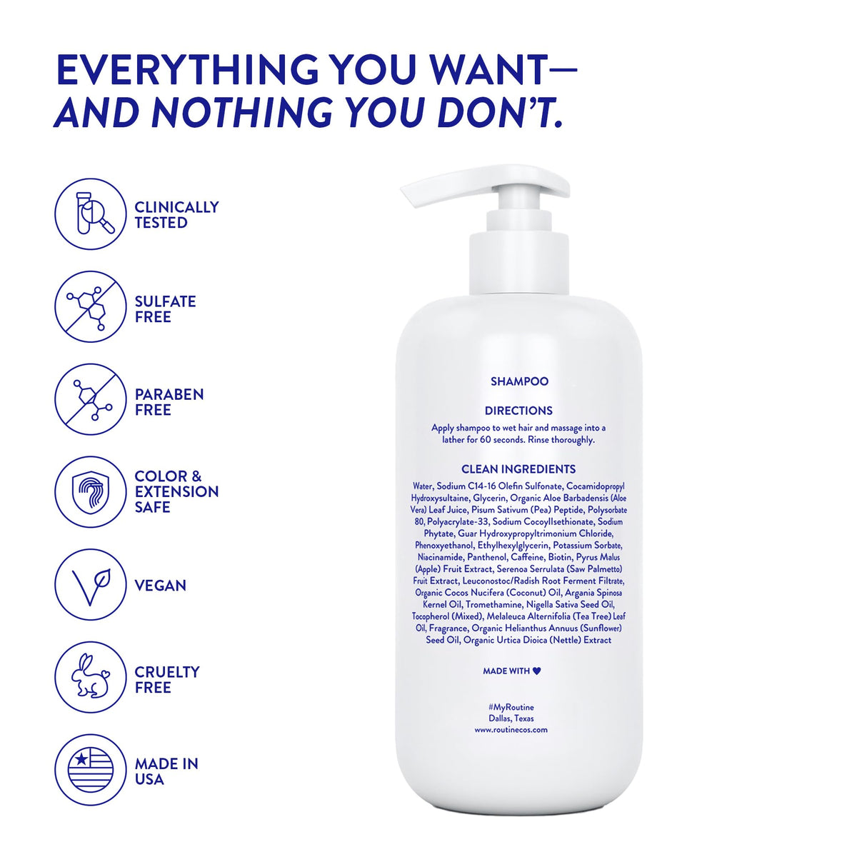 Routine Wellness bottle staged in bathroom showing everyday use
