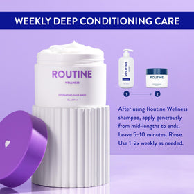 Routine Wellness 8oz jar in hand illustrating true size and travel convenience