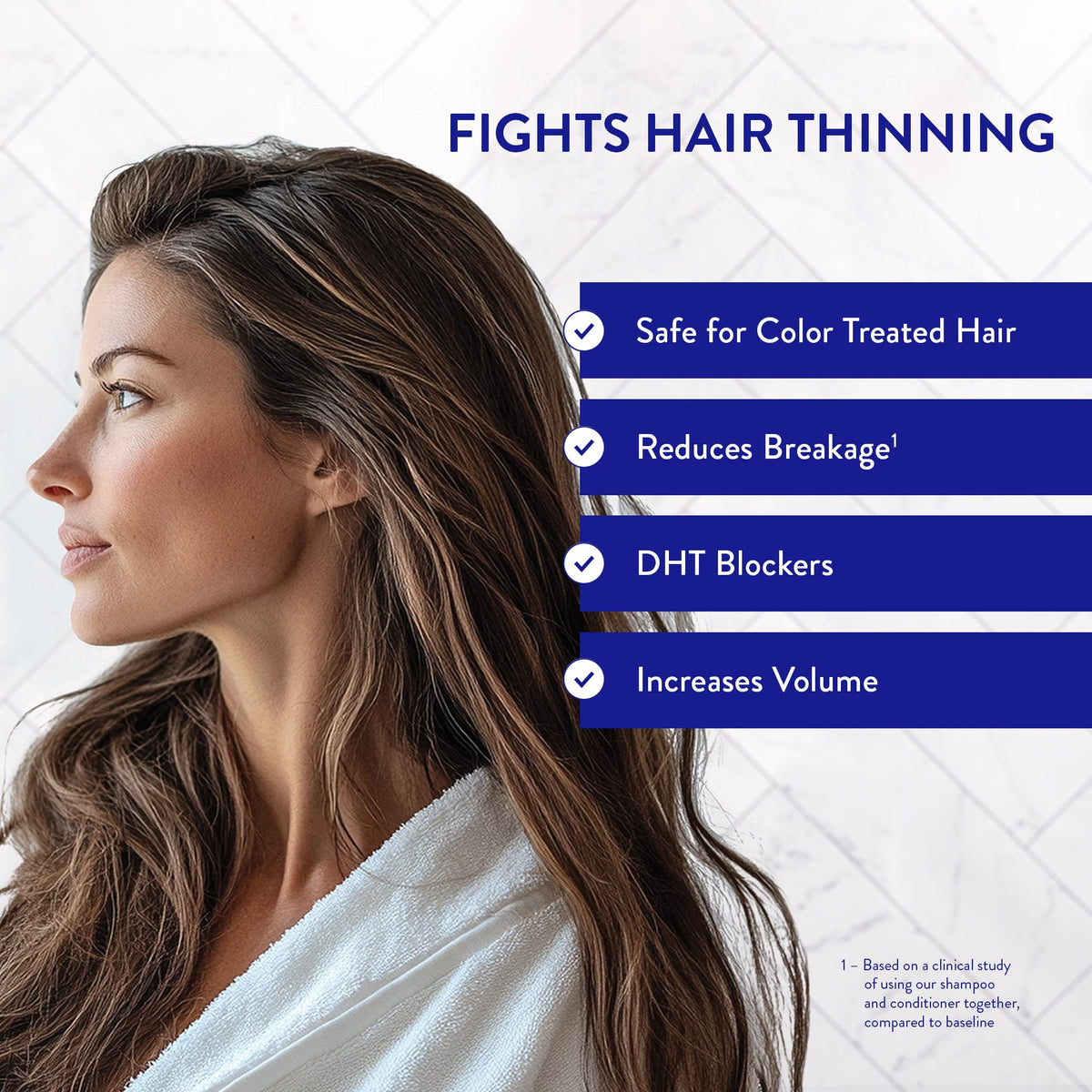 Routine Wellness shampoo texture close-up showing gentle lather and strengthening botanicals