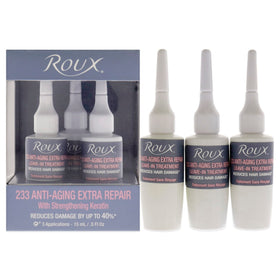 Roux 233 front packaging showing box and ampoule, highlights salon-grade treatment