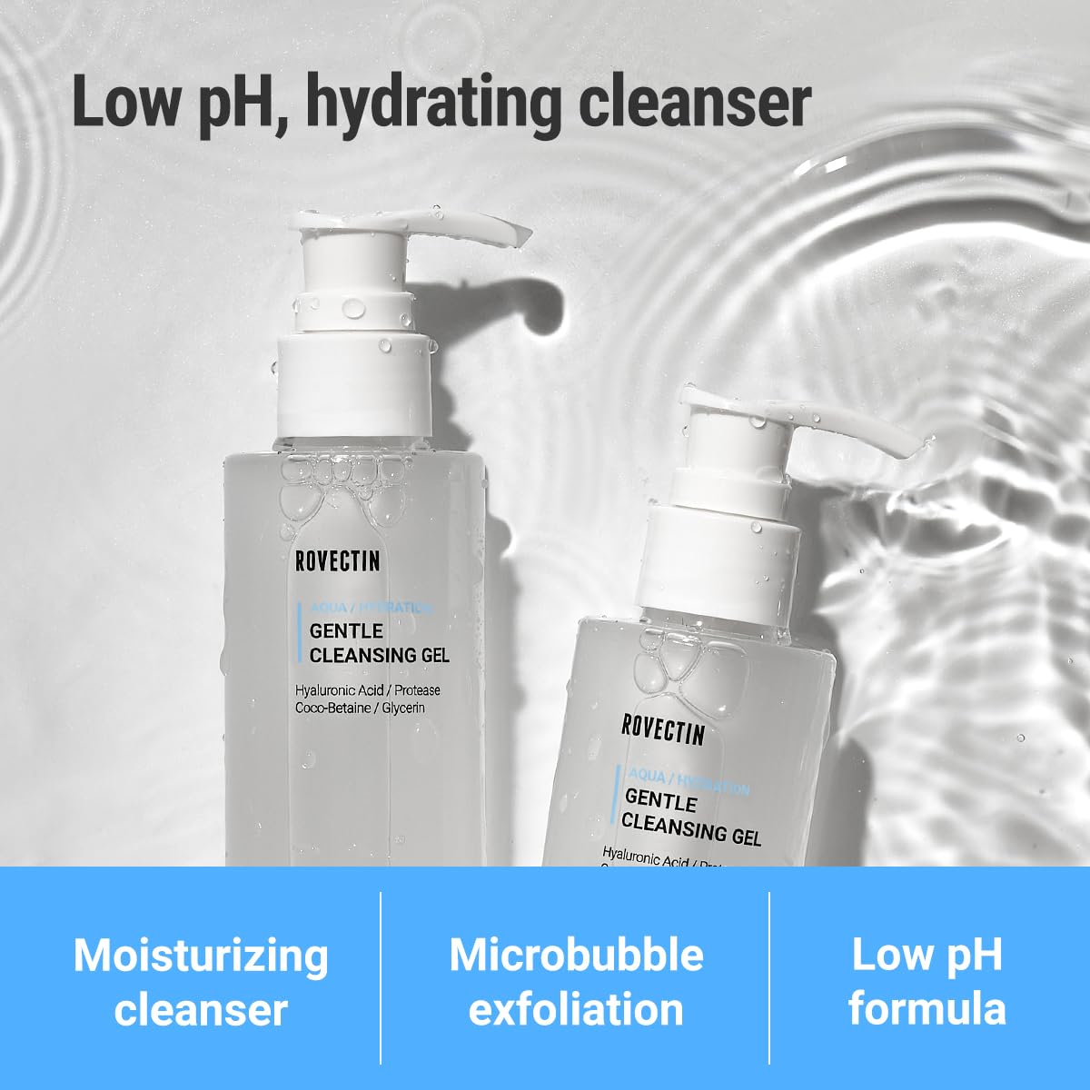 ROVECTIN pump close-up demonstrating easy dispensing and controlled amount
