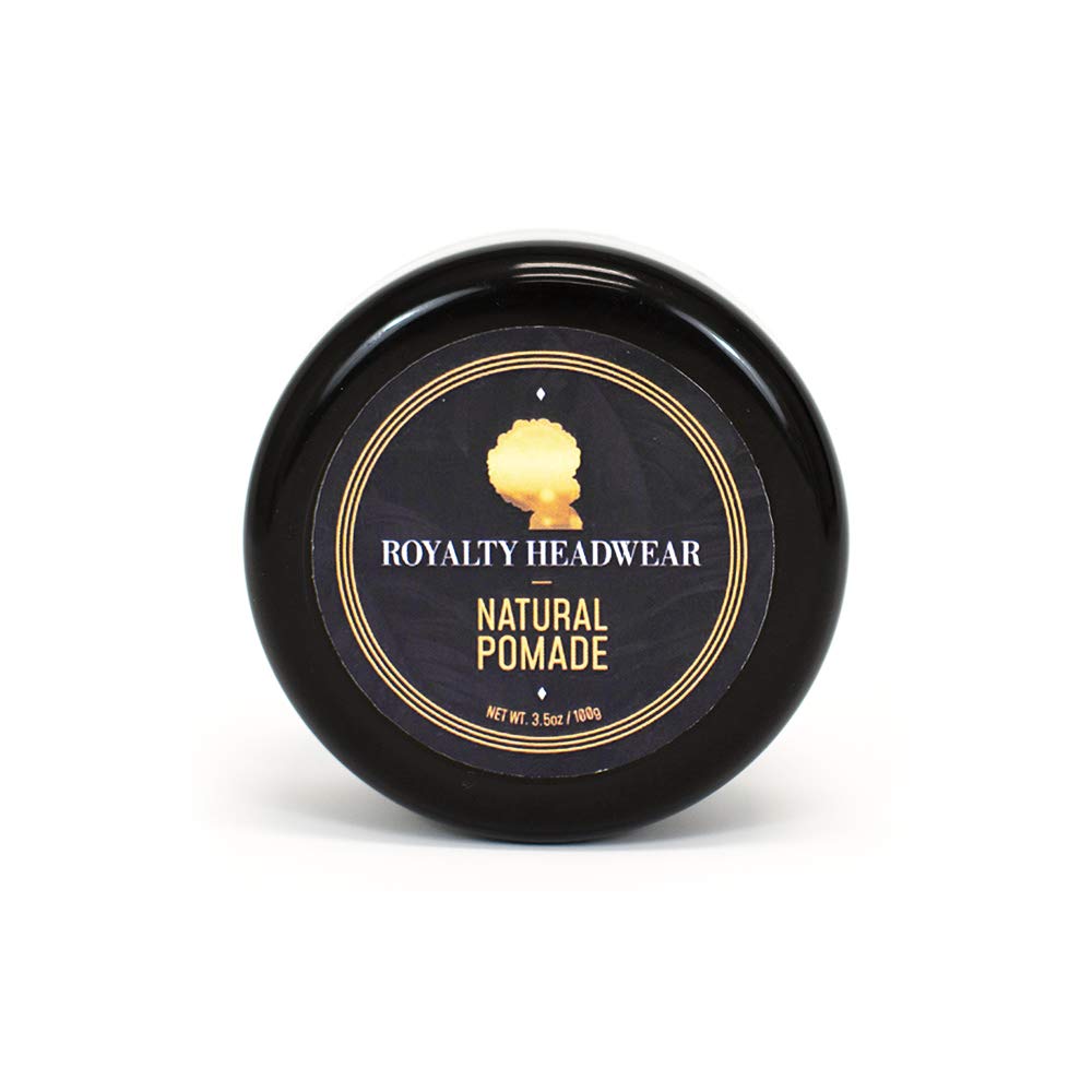 Royalty Headwear front jar showing label and 3.5oz size for easy identification