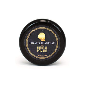 Royalty Headwear front jar showing label and 3.5oz size for easy identification