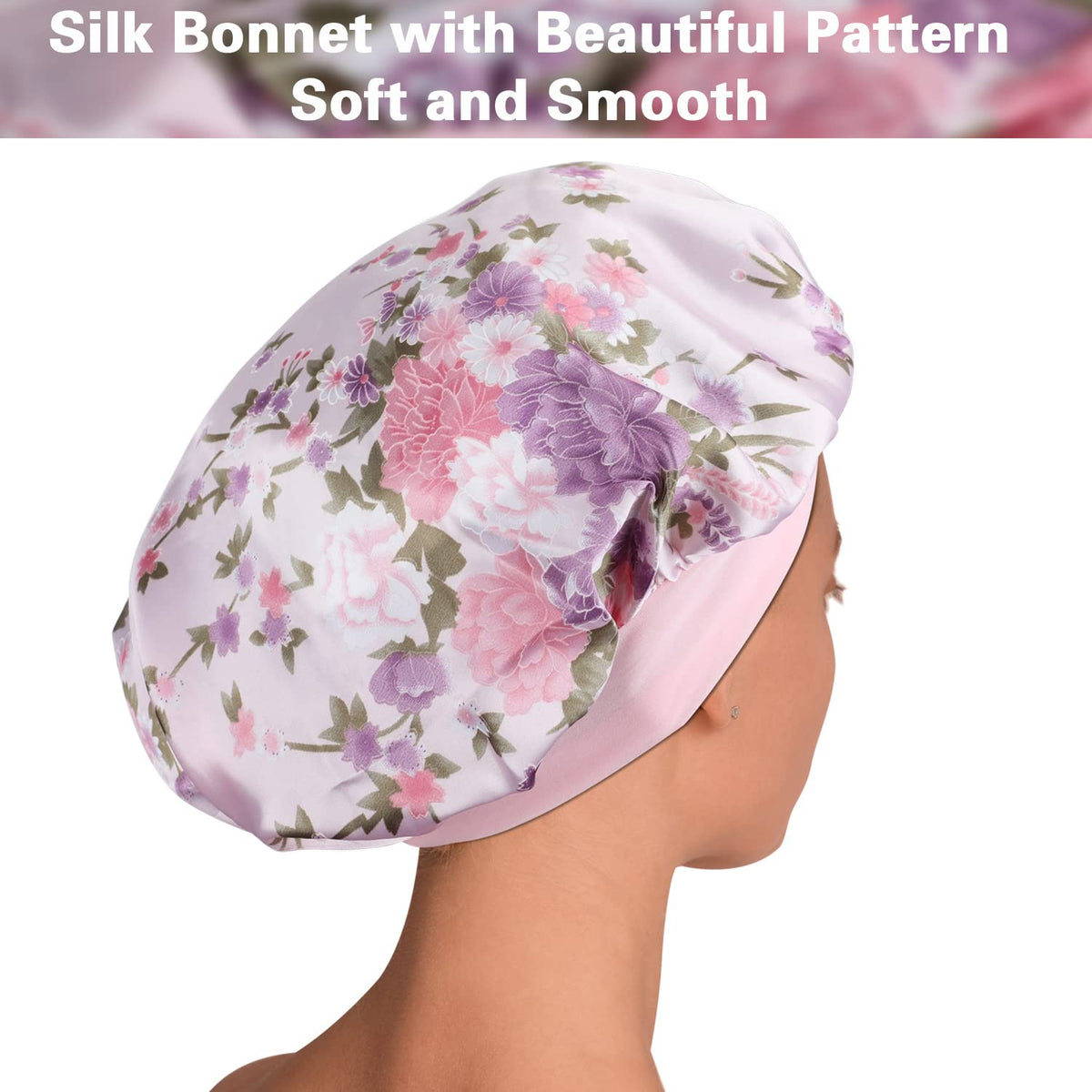 ROYBENS inside satin lining detail showing smooth fabric to reduce frizz