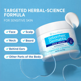 Roycederm being applied to hairline demonstrating targeted relief and reduced flaking