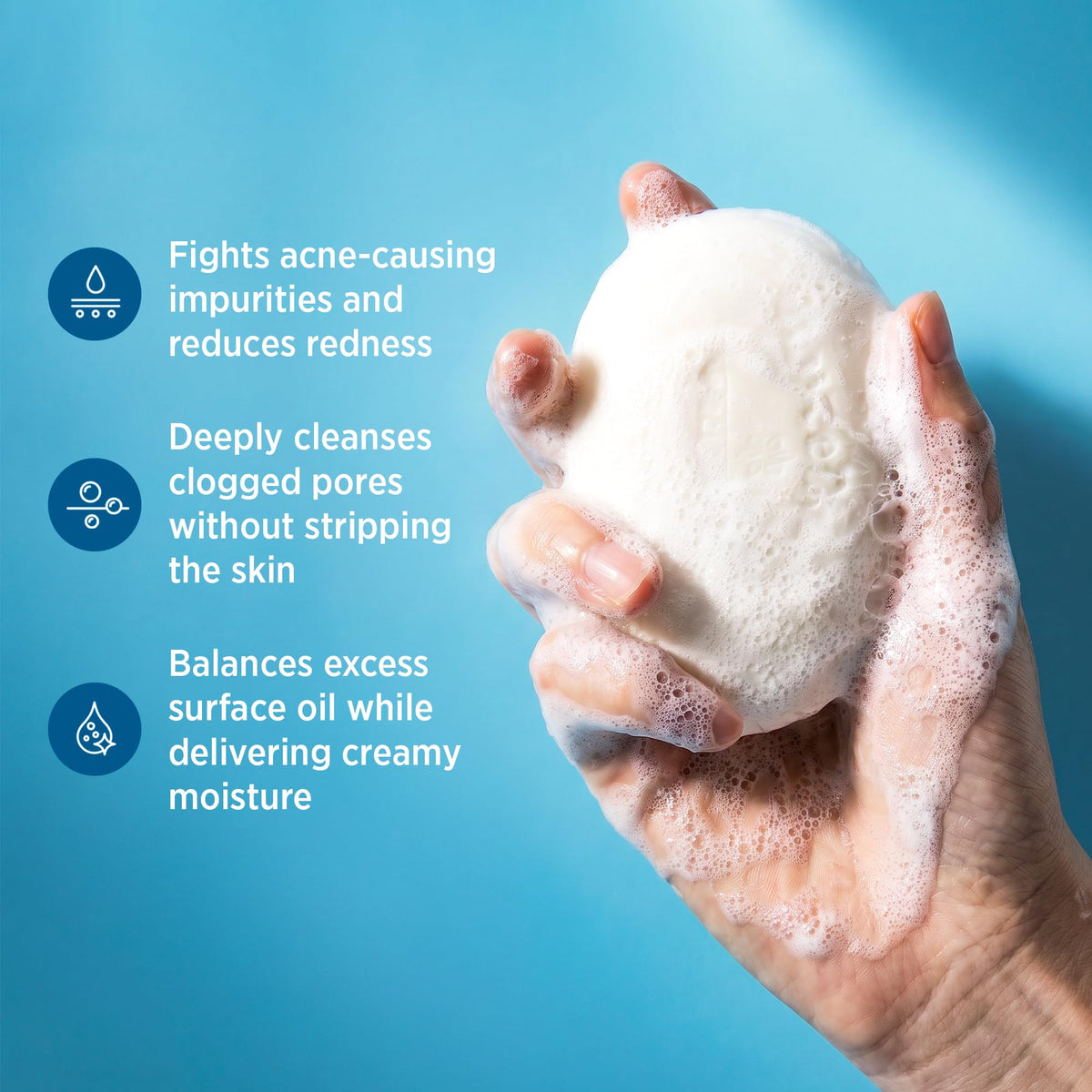 Roycederm soap bar close-up texture highlighting gentle exfoliation