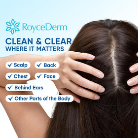 Roycederm conditioner texture pouring to show lightweight hydration that smooths hair without buildup