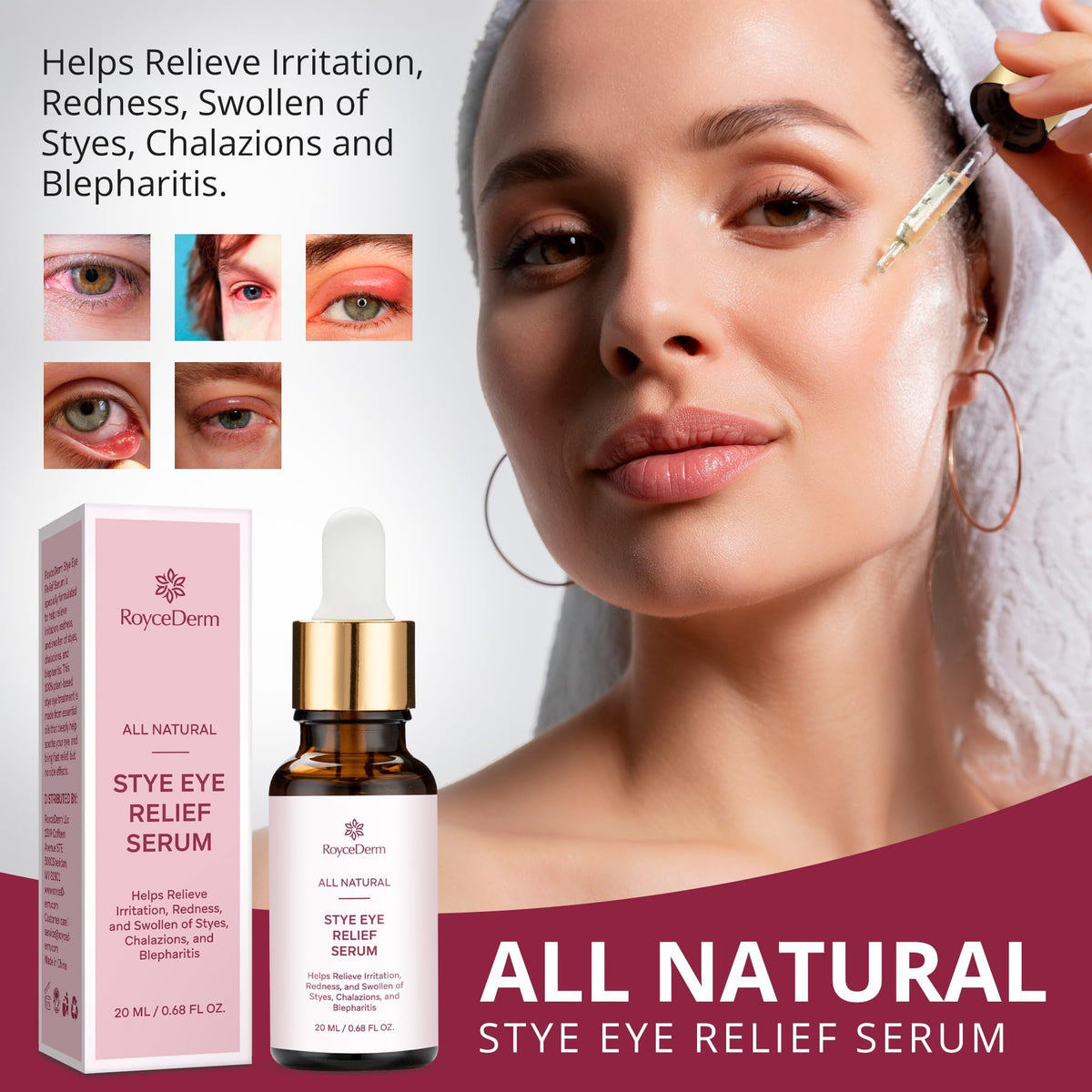 Roycederm dropper texture closeup demonstrating smooth serum for precise application