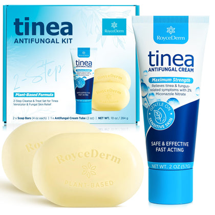 Roycederm front kit packaging showing both cream and soap for clear identification and convenience