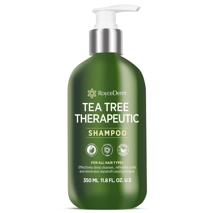 Roycederm front packaging showing bottle benefit for antifungal scalp care