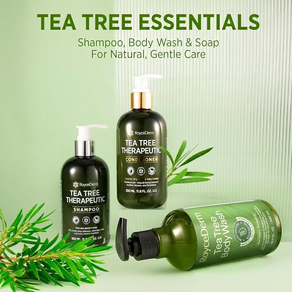 Roycederm hair before and after usage comparison showing reduced flakes and improved manageability