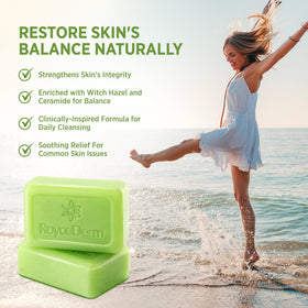 Roycederm bar being used in shower for post-workout freshness