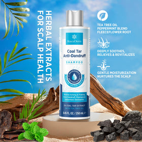 RoyceDerm ingredients display tea tree and peppermint for soothing