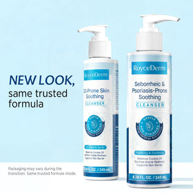Roycederm wash paired with scalp serum suggesting combined routine