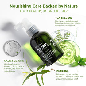 RoyceDerm label ingredients closeup showing tea tree and supportive actives
