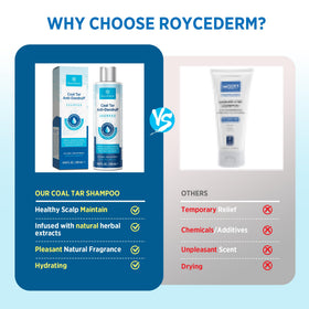 RoyceDerm bottle held in hand showing scale and portability