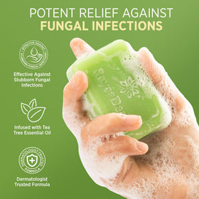 roycederm soap texture detail highlighting gentle formula