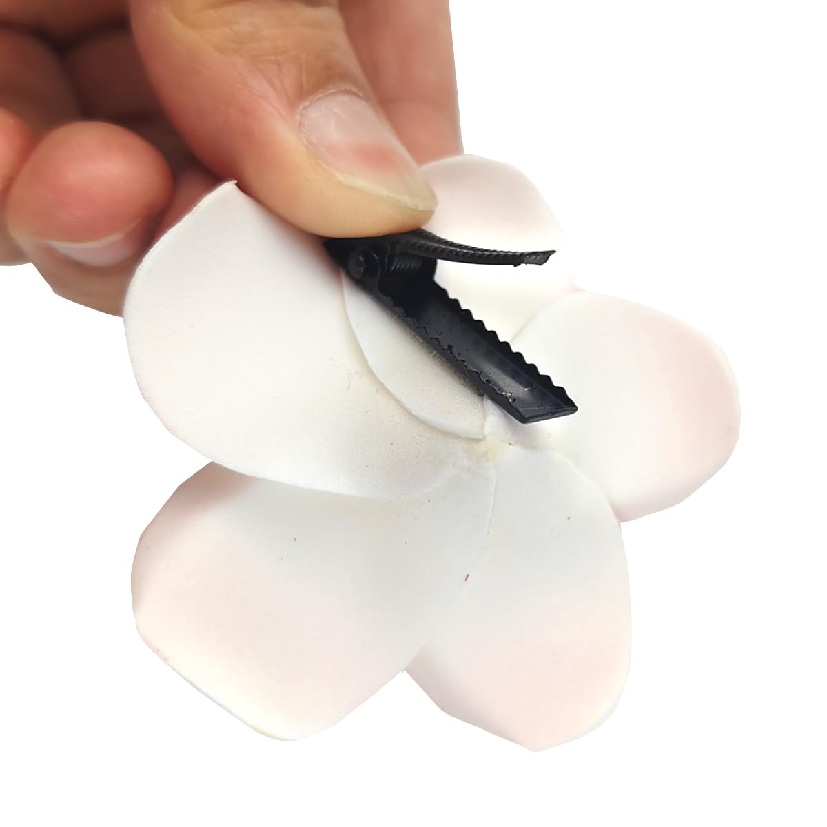 ROYHOO clip beside a coin for scale showing 1.97-inch size and clear sizing benefit