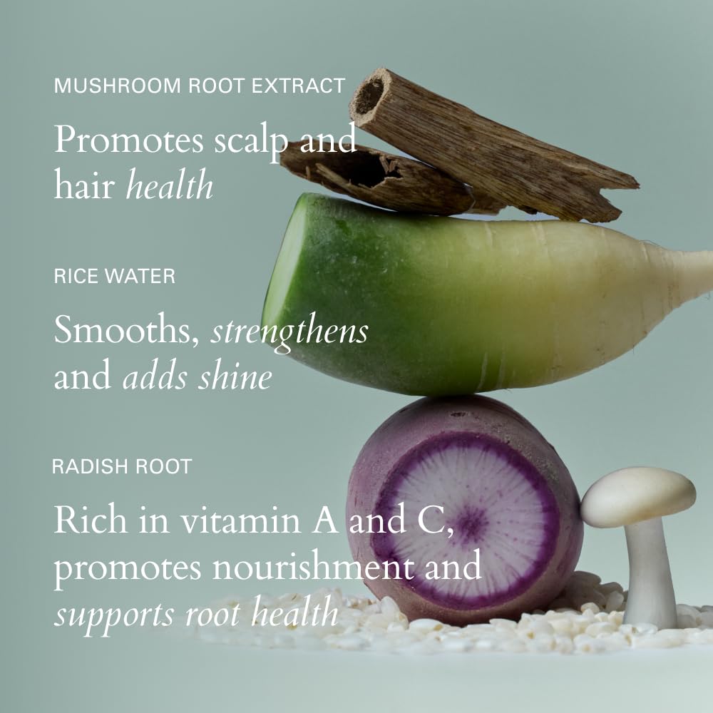 RŌZ ingredients label with mushroom and rice protein benefit