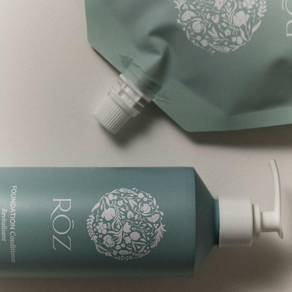 Close-up of conditioner texture from RŌZ showing creamy hydration benefit