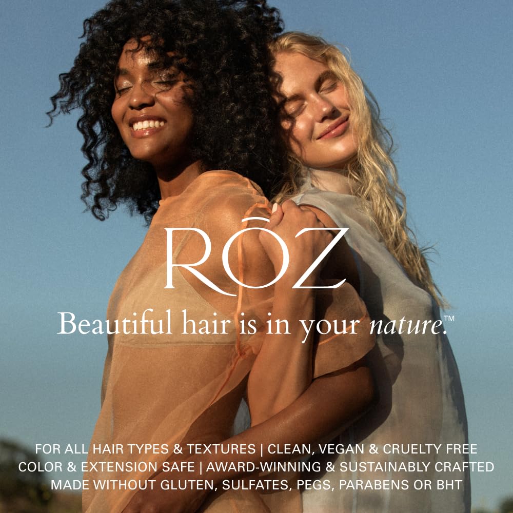 RŌZ back label showing ingredient list and clean formula benefits