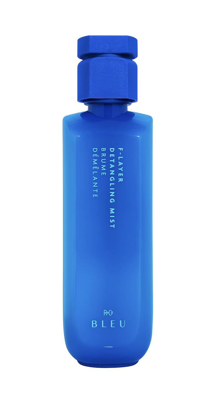 R+Co BLEU F-Layer front packaging showing bottle and label for quick ID and benefit
