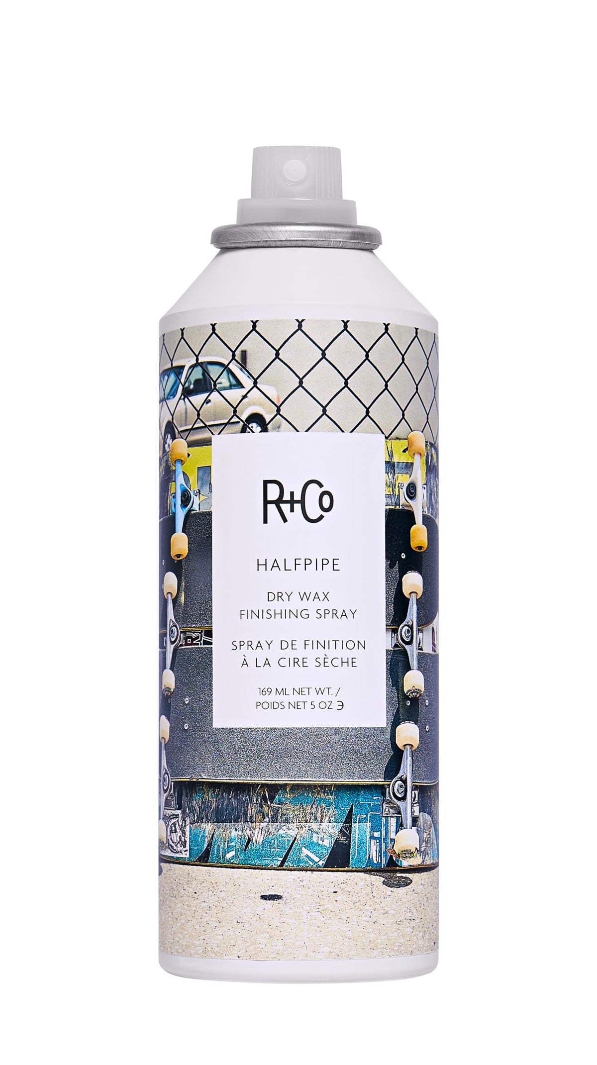 R+Co Halfpipe front packaging showing product and finish benefit
