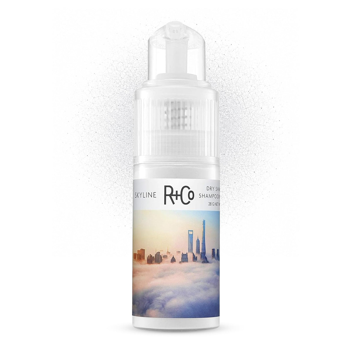 R+Co front packaging showing compact travel-ready design and quick refresh benefit