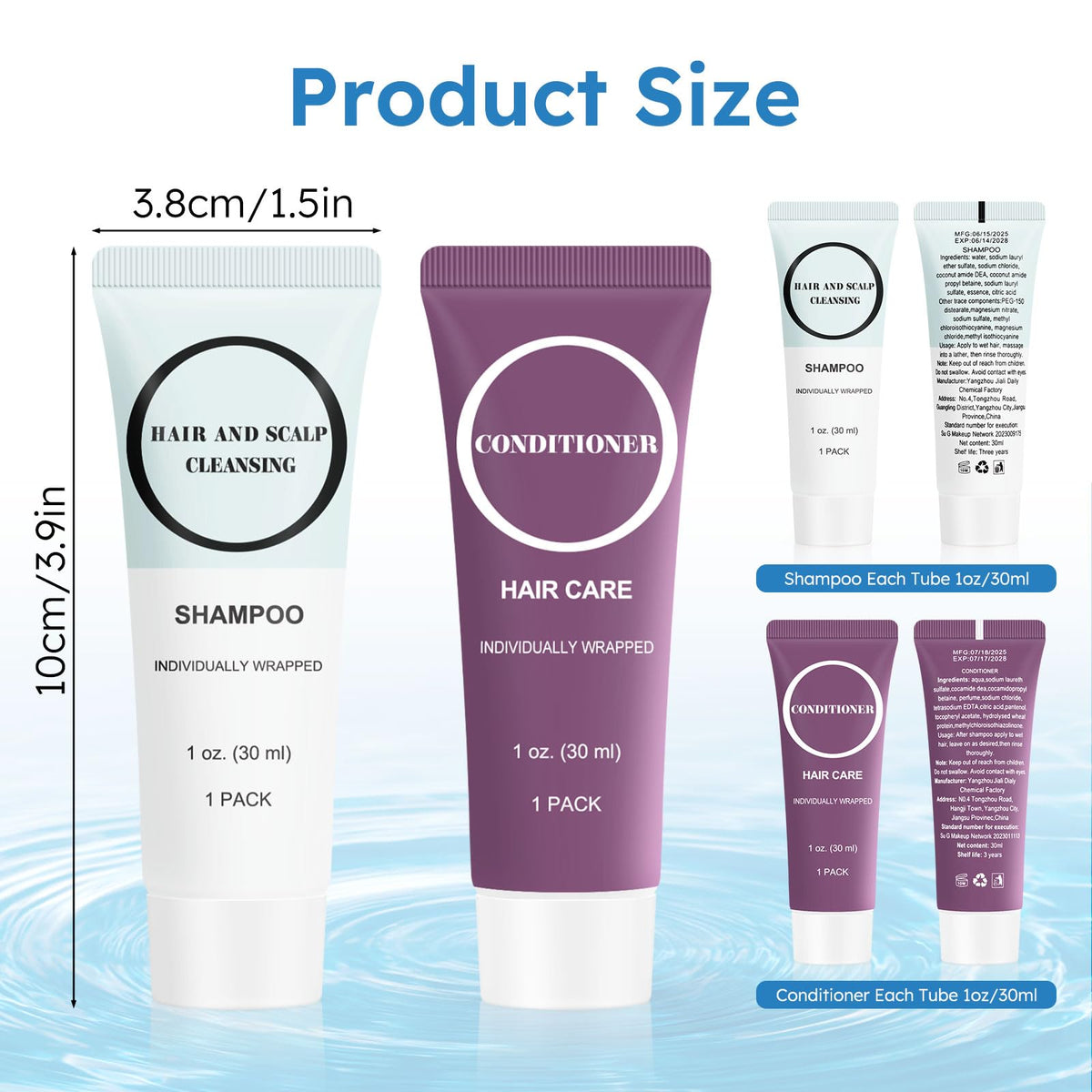 RSQAZQ tube close-up highlighting cap and clear label for hygienic, resealable portability