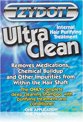 RU CLEAN Zydot in use with shower cap during 10 minute processing for thorough cleanse