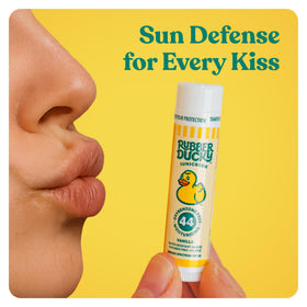 Rubber Ducky balm smooth texture closeup, shows clear non‑whitening finish