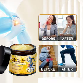 rubeonly hand applying gel to neck and upper back showing simple at-home application