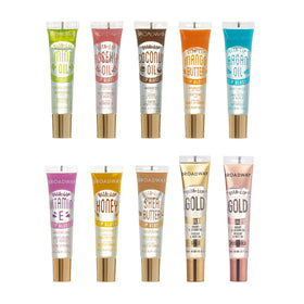 Ruby Kisses front packaging showing 10-pack glosses and convenience