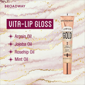 Ruby Kisses tube in hand showing compact size and travel convenience