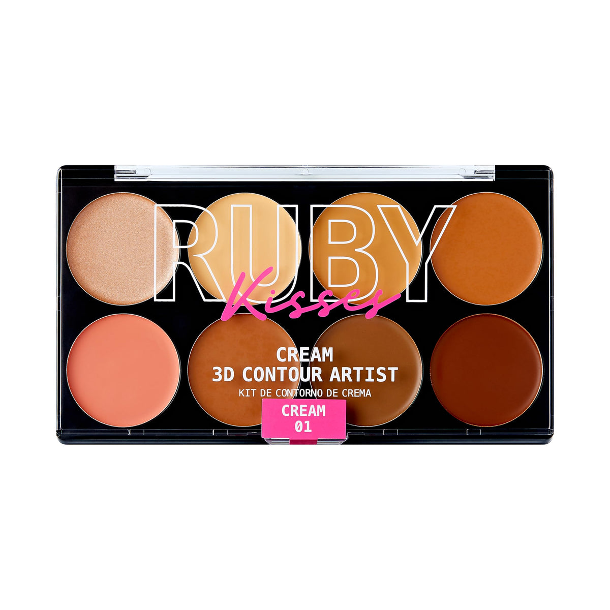 Ruby Kisses palette front view showing compact and organized shades for travel convenience